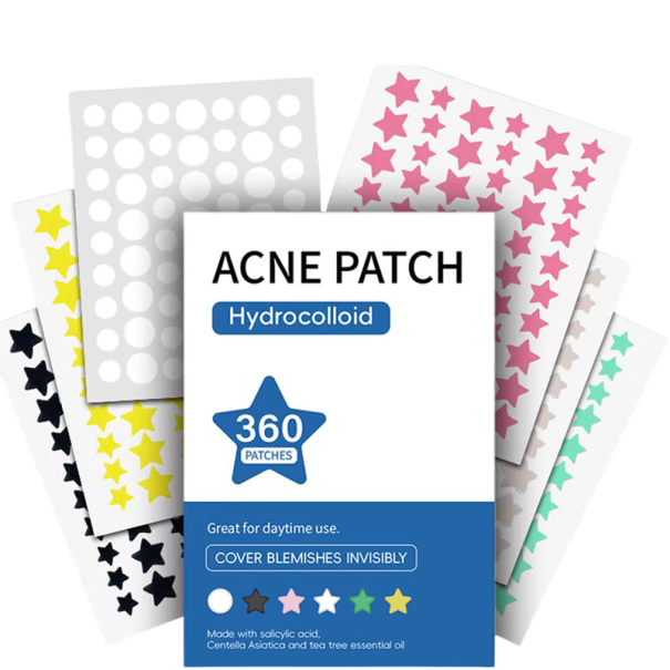 360 sztuk Hydrokoloidowych plastrów na pryszcze Niewidoczne naklejki z kwasem salicylowym Olejek z drzewa herbacianego Centella Pielęgnacja dzienna i nocna 1