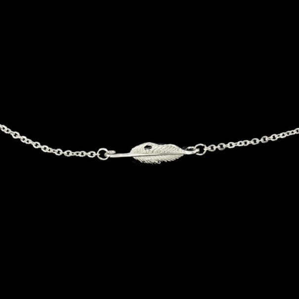 Kedjearmband för damer blad A1707 silver