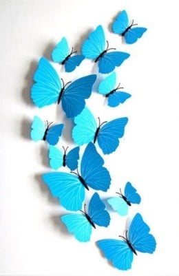 3D samoprzylepne motyle na ścianę Zestaw 12 sztuk w czterech rozmiarach 6 do 12 cm Dekoracja wnętrz z odstającymi skrzydłami ożywiająca ściany 4
