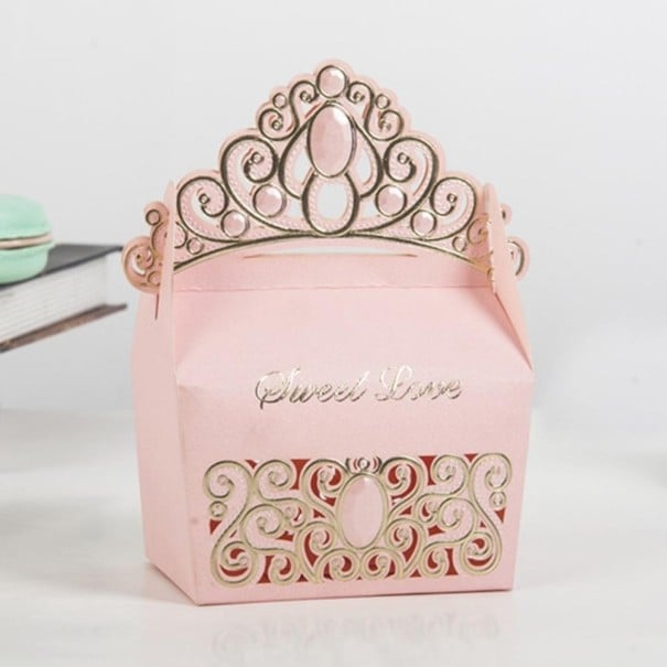 Presentkartong för godis 10 st rosa