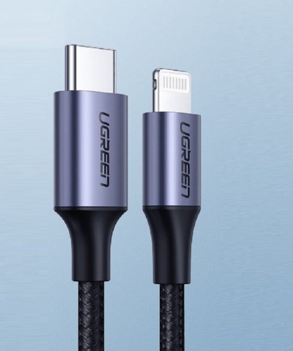 Apple Lightning till USB-C datakabel grå
