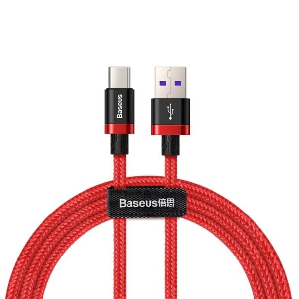 Datový kabel USB / USB-C J82 červená 50 cm