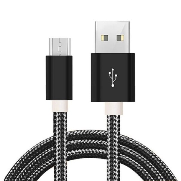 Dátový kábel USB na Micro USB K492 čierna 25 cm