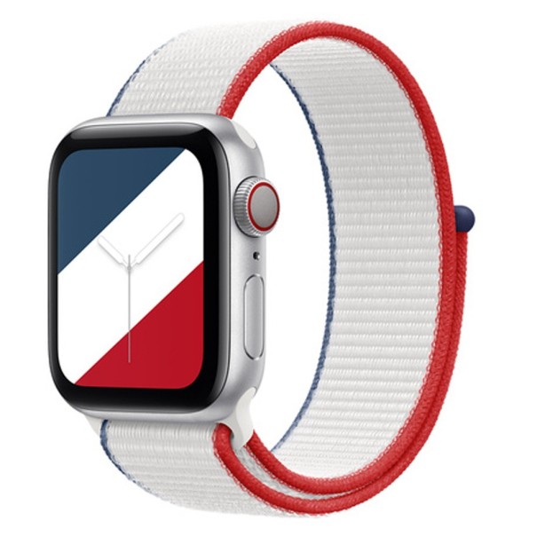 38 mm/40 mm/41 mm Nylon-Apple-Watch-Armband mit französischer Flagge 1