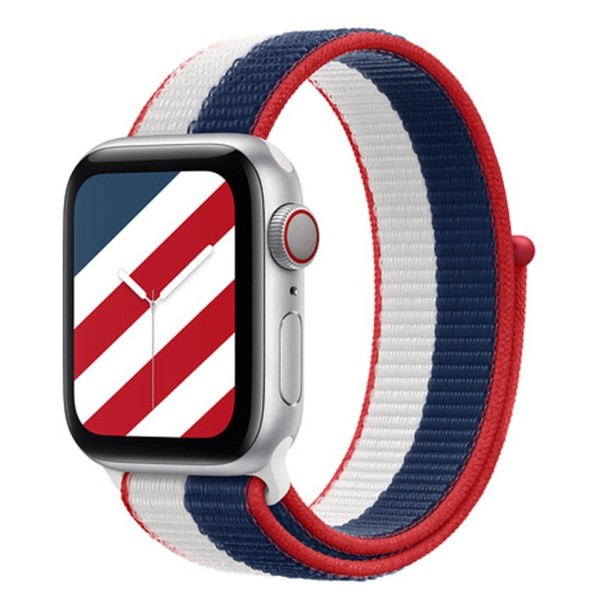 38 mm/40 mm/41 mm Nylon-Apple-Watch-Armband mit US-Flagge 1