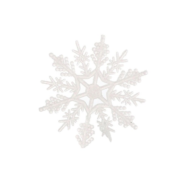 Dekorativa snöflingor 12 st vit