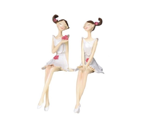 Dekorativ ballerinastatyett 2 st 1