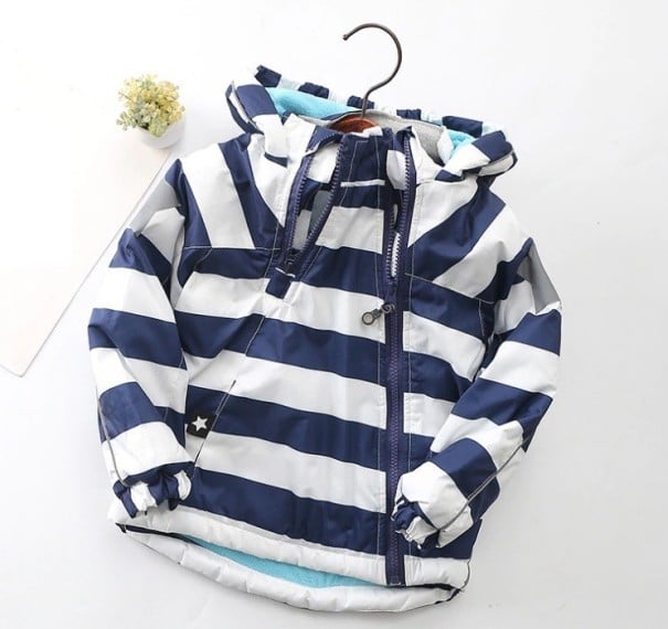 Chaqueta infantil A2856 azul y blanco 2
