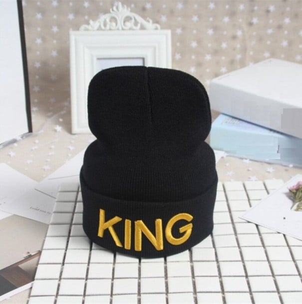 Dětská čepice King a Queen zlatá 1