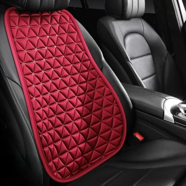3D Auto Rugleuning Autostoel Beschermer Ademende Rugleuning Comfortabele Pad Gemakkelijk Schoon te Maken Wasbaar Universele Pasvorm rood