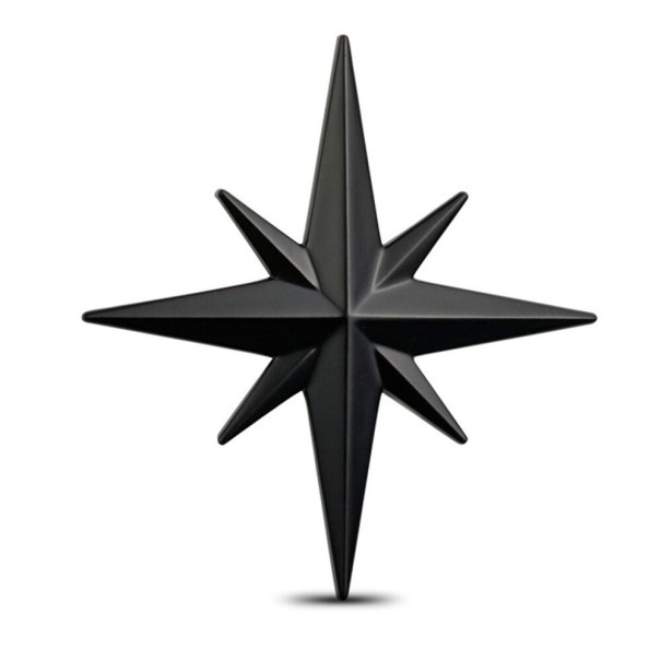 3D Car Sticker Star black