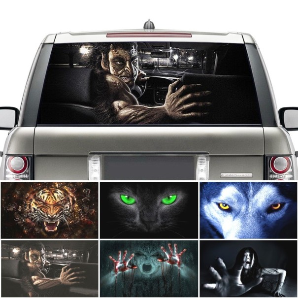 3D-dekal för bakrutan på bilen
