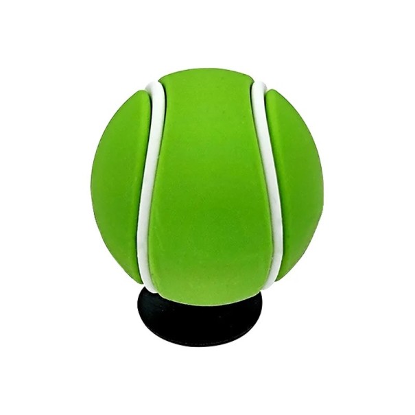 3D Dekoration für Crocs Tennisball 3–5 cm PVC grüne Verzierung für Clogs Zubehör für Lochschuhe sportliches Motiv 1