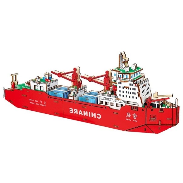 3D dřevěné puzzle loď 43 × 7 × 18 cm 154 dílků Laserem řezaný model Ruční montáž s 3D návodem Kreativní dekorace a dárek pro modeláře 1