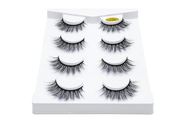 3D falske øjenvipper - 4 par 7