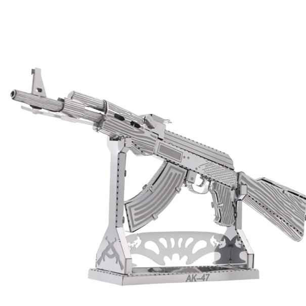 3D fém puzzle - AK-47 puska 11 x 1,8 x 5,8 cm 1