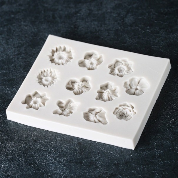 3D forma do pieczenia z kwiatami 2