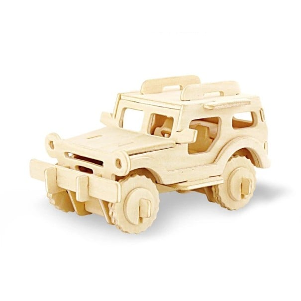 3D Holzpuzzle Auto Modell aus Holz Bastelset für Kinder und Erwachsene Kreatives Baukästen Dekorative Verzierung mit OPP-Box