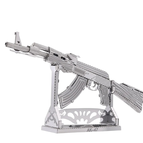 3D metallipalapeli - AK-47 kivääri 11 x 1,8 x 5,8 cm 1