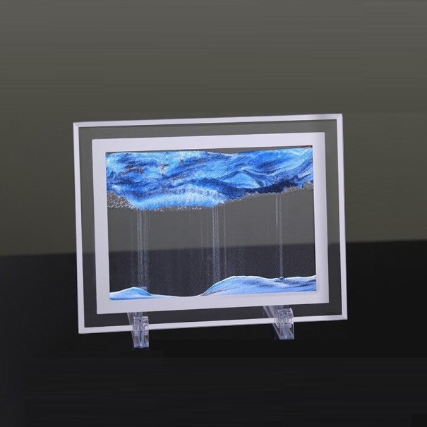 3D Picture of Moving Sand Square blue