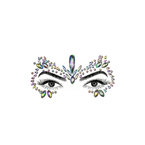 3D pietre autoadezive pentru față Sclipici de festival Cristale și diamante Bijuterii decorative pentru machiaj și tatuaje Ornament diamante 1