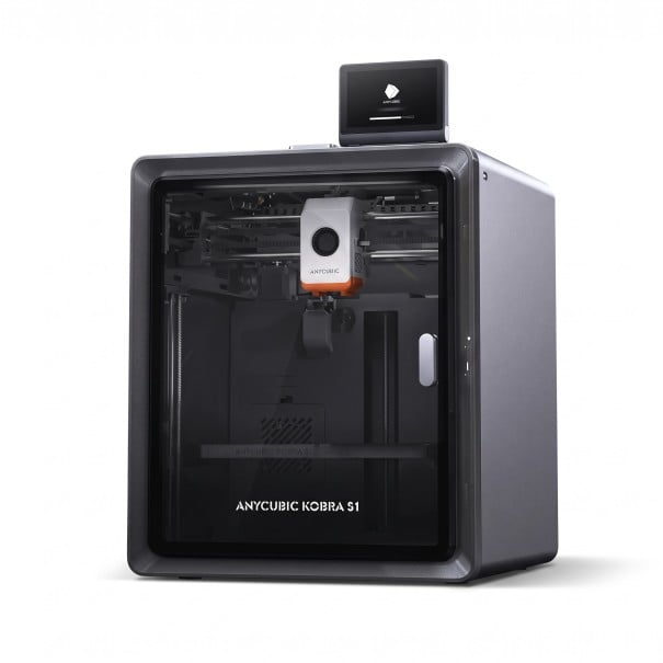 3D Printer 250 x 250 x 250 mm High-Speed Printing up to 600 mm/s Closed Design with 4.3 Inch Screen Dark Grey For Workshop and Home 1