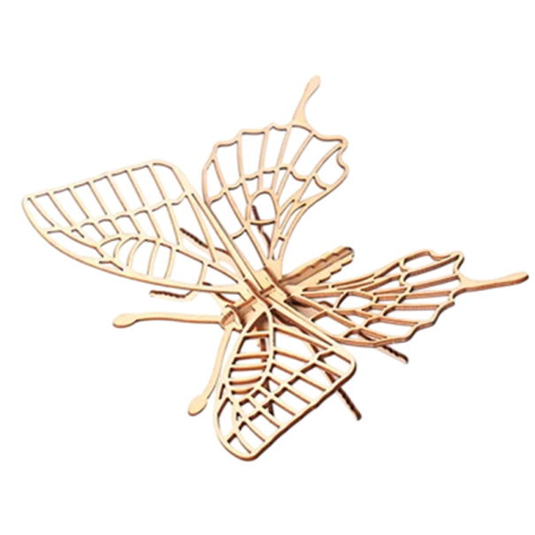 3D-Puzzle aus Holz, Schmetterling, DIY-Tiermodell, Zusammenbau, natürlicher Bausatz, handmontiertes Dekorationsgeschenk für Kinder, Jugendliche und Erwachsene 1