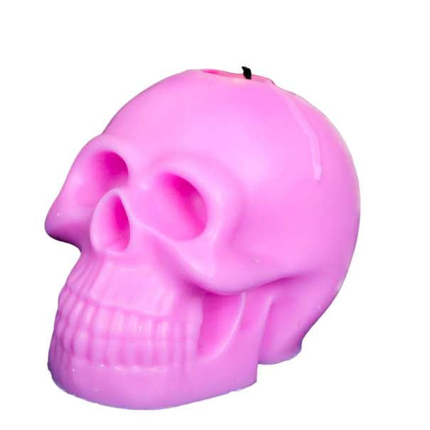 3D silikone lysform lille kranieform dekorativt lys i form af et menneskekranie håndlavet lysfremstilling Halloween-dekoration 11 x 8 cm 1
