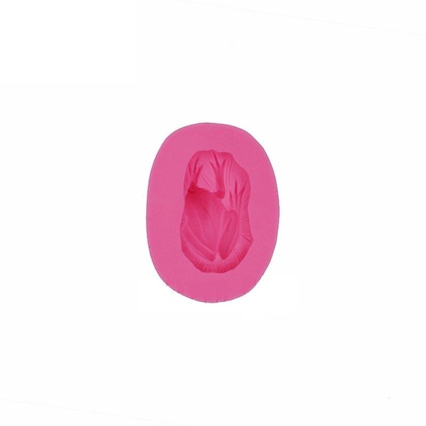 3D silikonimuotti sammakon muodossa pienten figuurien valmistamiseen Helppo irrottaa valmis tuote Vaaleanpunainen silikoni Sammakon koko 2,2 x 1,3 cm 1