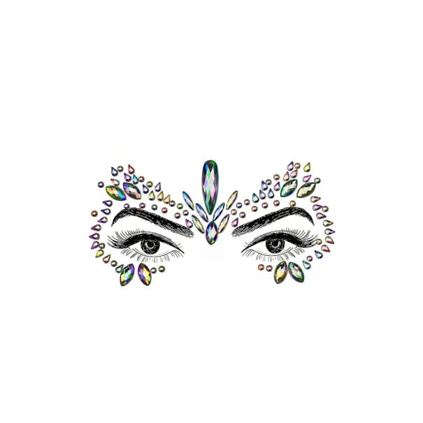 3D självhäftande stenar för ansiktet Festivalglitter Kristaller och ädelstenar Dekorativa smycken för smink och tatuering Diamantdekoration 1