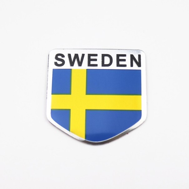 3D sticker vlag van Zweden 1