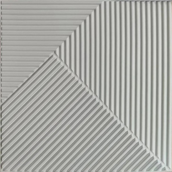 3D Wandpanel 50 x 50 cm PVC Dekorative Wandverkleidung Moderner Stil für Wohnzimmer Schlafzimmer Büro weiß