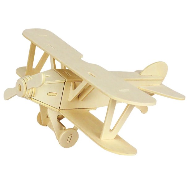 3D Wooden Puzzle Airplane Model from Wood Jigsaw for Children and Adults Creative Construction Set Decorative Ornament with OPP Box 1