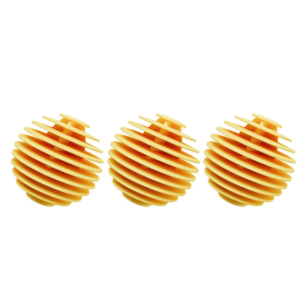 3er-Set Trocknerbälle 5,5 cm Wiederverwendbare TPR-Bälle zum Weichmachen der Wäsche Sparen Sie Trockenzeit und Energie orange