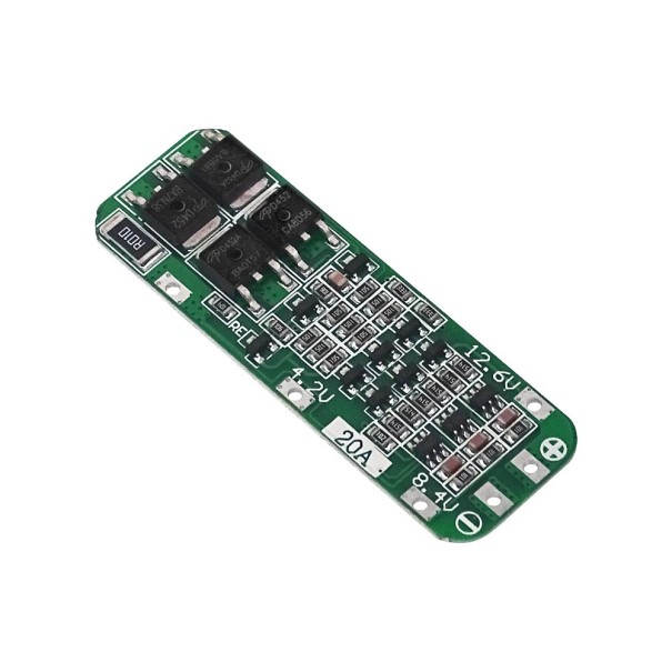 3S 20A Li-ion BMS védőlap 18650 akkumulátorokhoz 12,6V PCB töltőmodul LiPo cellákhoz túlterhelés elleni védelemmel fúrómotorhoz 1