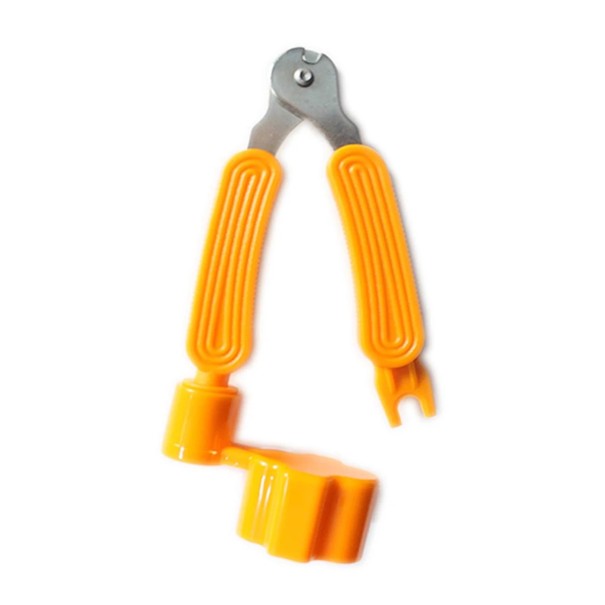 3v1 Navíječka strun Řezačka strun a Stahovák kolíků pro kytaru Univerzální nástroj pro výměnu strun ABS plast žlutá