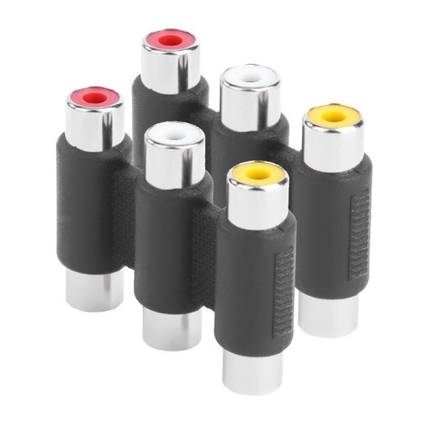 3x RCA F/F adapter 2 stk