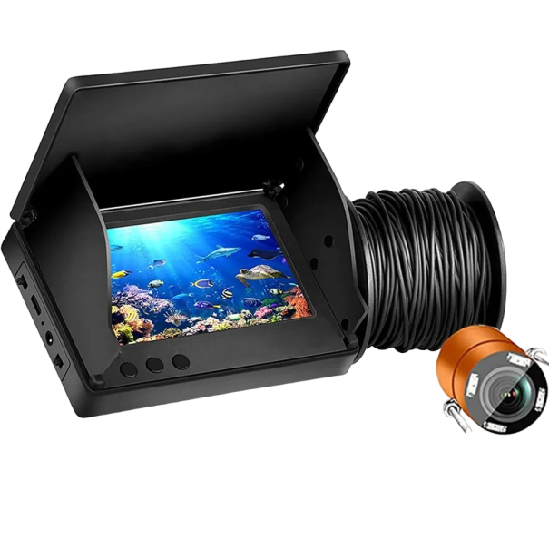 4,3-Zoll-LCD-Wasserkamera Unterwasser-IPS 1080P wasserdichte Kamera mit Nachtsicht-Fischfinder für Fischer mit 20 Metern Videokabellänge 1