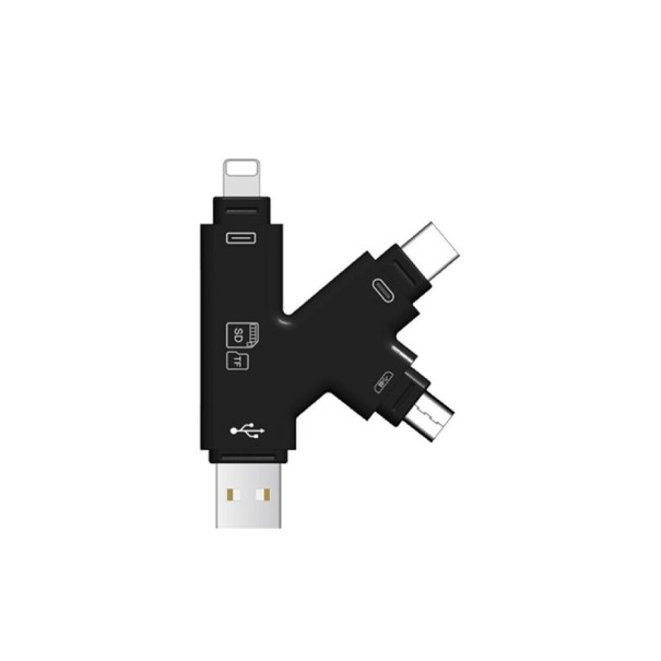 4-in-1 geheugenkaartlezer K934 zwart