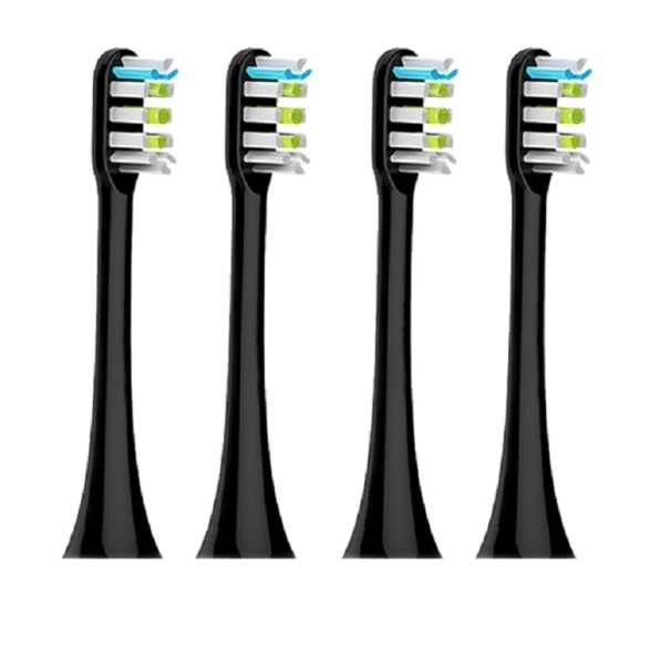4 ks Náhradní hlavice na zubní kartáček Xiaomi Soocas X1, X3, X3U, X5 černá