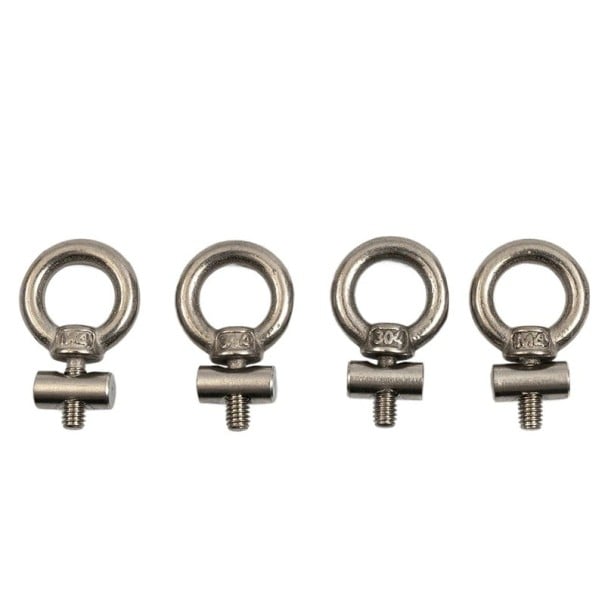 4 ks zarážok markýzovej lišty z nerezovej ocele 304 Strieborné 6 mm Obytný vozidlo Karavan Príslušenstvo Skrutky M4x12mmx6mm Diely 1