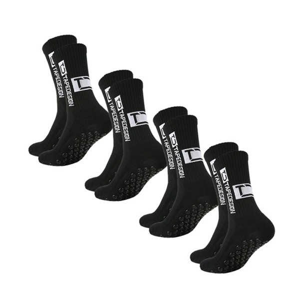 4 paia di calze da calcio unisex fino al ginocchio EUR 39-45 antiscivolo sportive traspiranti per allenamento e competizioni nero