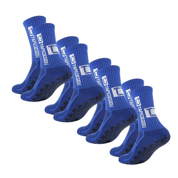 4 par unisex knähöga fotbollsstrumpor 39-45 EUR halkfria sport-andningsstrumpor för fotboll och tävlingar