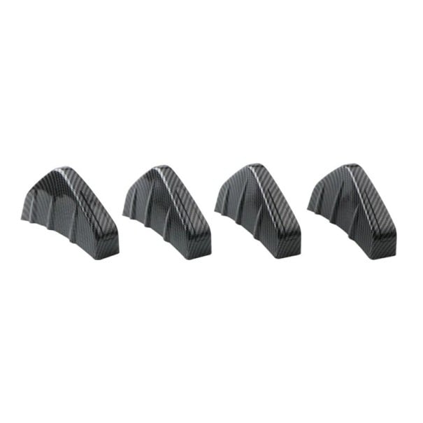 4 pcs 12,5 x 6,5 cm Diffuseurs en ABS carbone pour pare-chocs arrière Jupes de spoiler universelles Protection contre les collisions avec accessoires 1