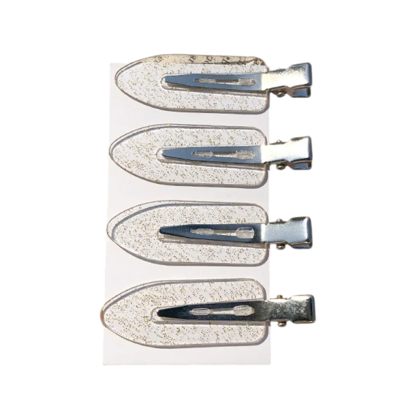 4 pcs Barrette à cheveux Transparentes Accessoires capillaires stylés Barrette élégante transparente Barrette pratique Minimalistes ornements capillaires blanc