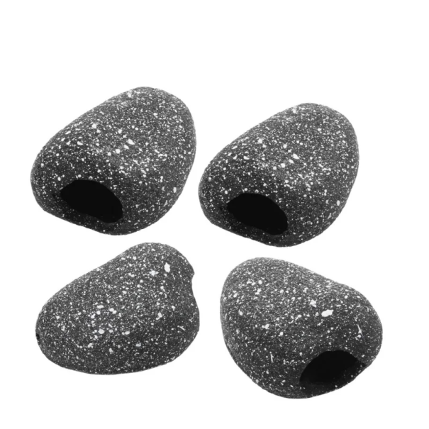 4 pcs Decoração para aquário Cichlid Stone 9,5 x 6,5 x 4 cm Gruta de resina para peixes Pedra artificial Refúgio Material não tóxico Decorações seguras 1