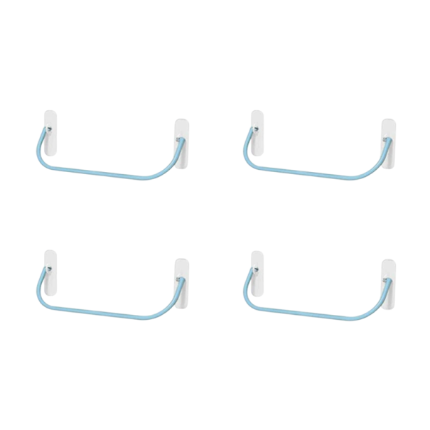 4 pezzi supporto adesivo da parete per scarpe 27 x 9 cm Pratico appendiabiti per calzature in materiale PP per ottimizzare lo spazio in casa e organizzare bianco