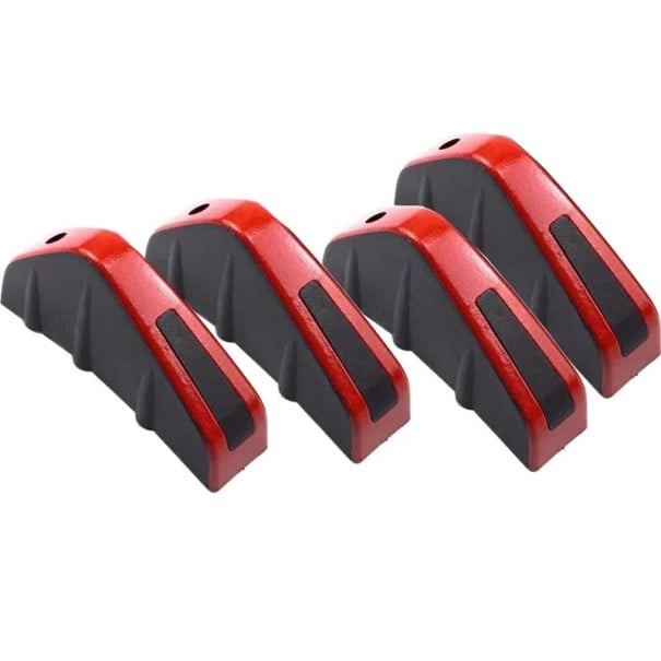 4 pièces 12,5 x 6,5 cm Diffuseurs rouges en ABS pour pare-chocs arrière Barres de spoiler de tuning universelles Protection contre les collisions 1