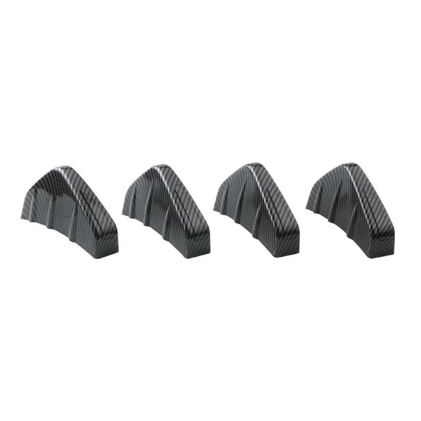 4 pz 12,5 x 6,5 cm Diffusori in ABS Carbonio per paraurti posteriori Universali strisce spoiler per tuning Protezione contro le collisioni 1