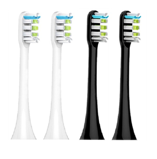 4 stk. reservetandbørstehoveder til Xiaomi Soocas X1, X3, X3U, X5 hvide og sorte 1